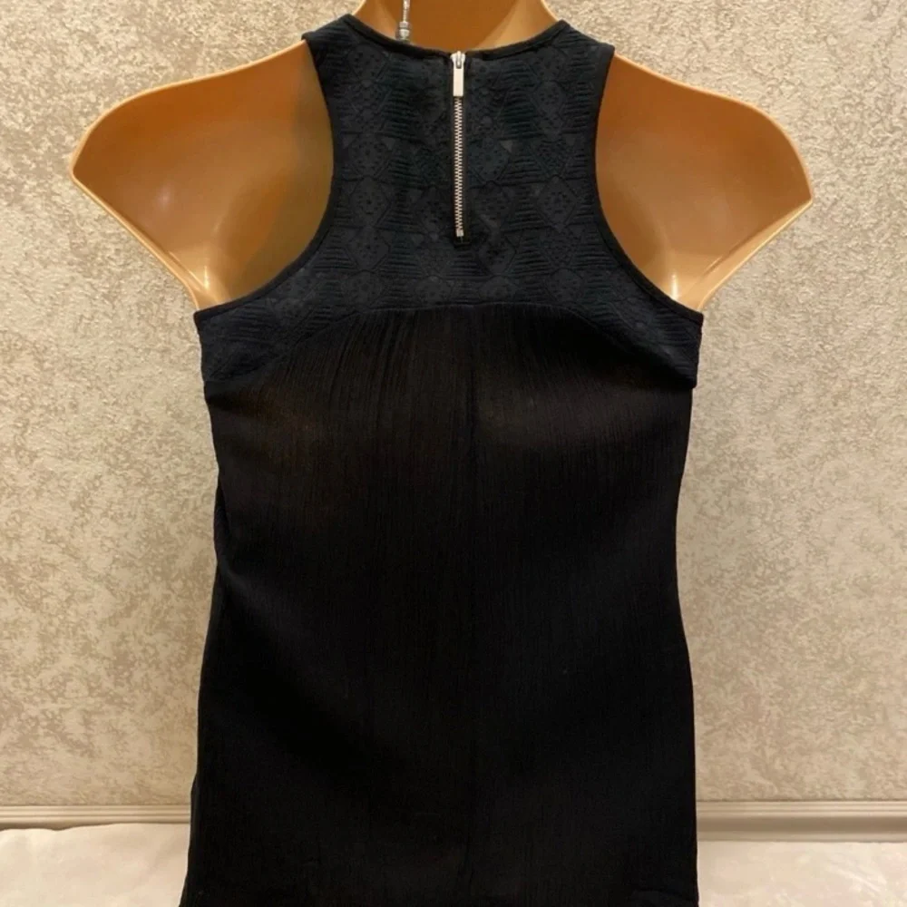 Mossimo Supply Co. Black Geometric Diamond Print Sleeveless Blouse